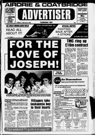 cover page of Airdrie & Coatbridge Advertiser published on April 19, 1985