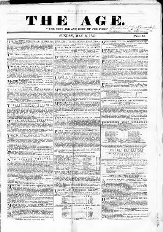 cover page of Age (London) published on May 3, 1840