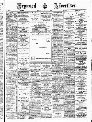 cover page of Heywood Advertiser published on December 4, 1896