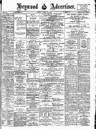 cover page of Heywood Advertiser published on April 19, 1907