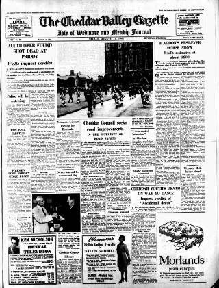 cover page of Cheddar Valley Gazette published on August 11, 1961