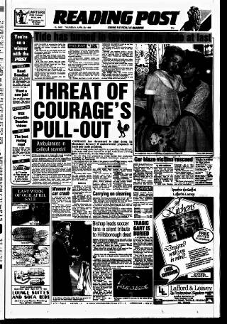 cover page of Reading Evening Post published on April 20, 1989