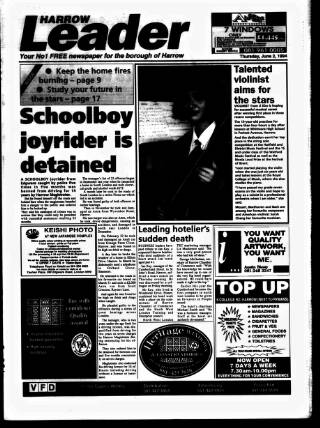cover page of Harrow Leader published on June 2, 1994