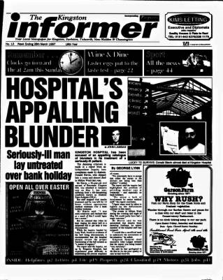cover page of Kingston Informer published on March 28, 1997