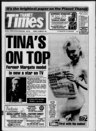 cover page of Thanet Times published on February 23, 1993
