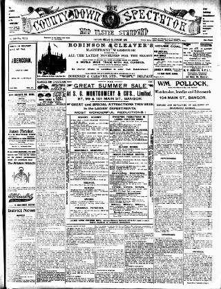 cover page of County Down Spectator and Ulster Standard published on August 11, 1911