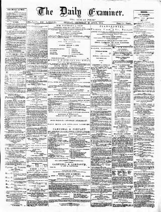 cover page of Ulster Examiner and Northern Star published on April 18, 1872