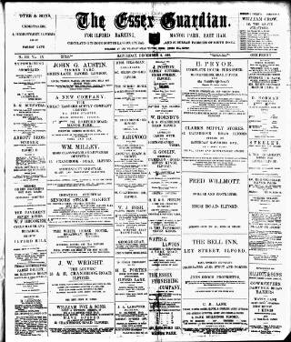 cover page of Essex Guardian published on December 2, 1899