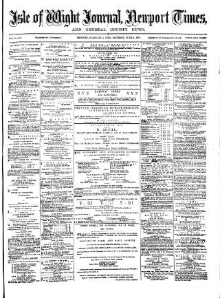 cover page of Isle of Wight Journal published on June 2, 1877