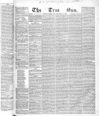 cover page of True Sun published on April 19, 1833