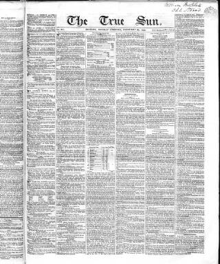 cover page of True Sun published on February 23, 1835