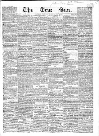 cover page of True Sun published on May 2, 1837