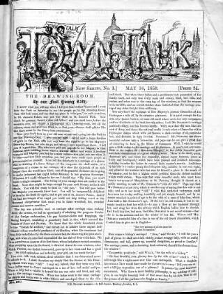 cover page of Town Talk published on May 16, 1859
