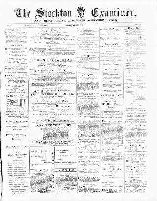 cover page of Stockton Examiner and South Durham and North Yorkshire Herald published on June 1, 1878