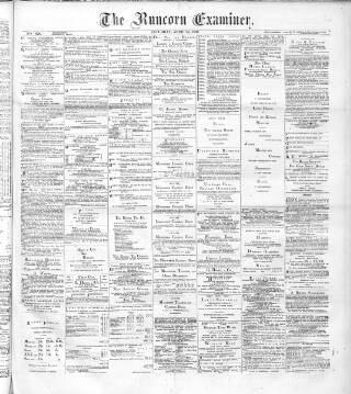 cover page of Runcorn Examiner published on April 25, 1891