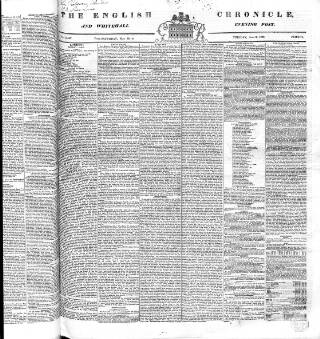 cover page of English Chronicle and Whitehall Evening Post published on June 2, 1829