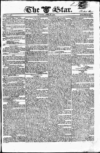 cover page of Star (London) published on April 20, 1824