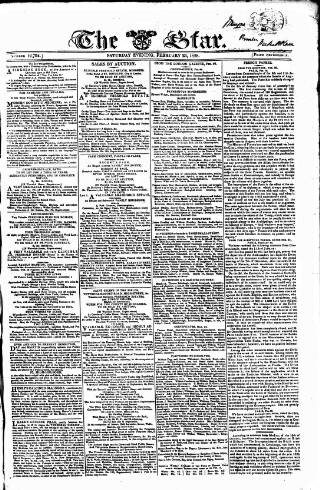 cover page of Star (London) published on February 23, 1828