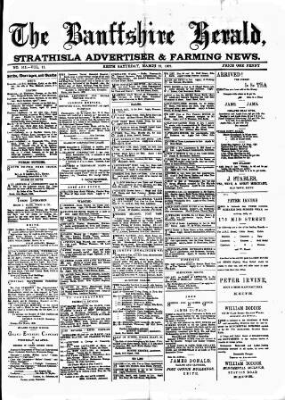 cover page of Banffshire Herald published on March 29, 1902