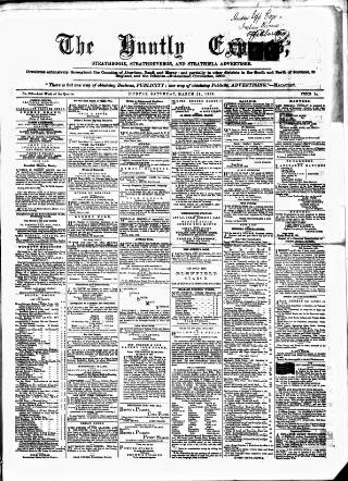cover page of Huntly Express published on March 28, 1868