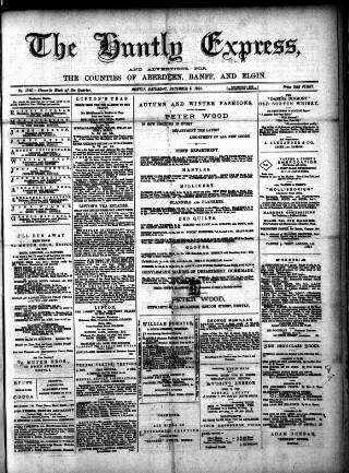cover page of Huntly Express published on December 5, 1891