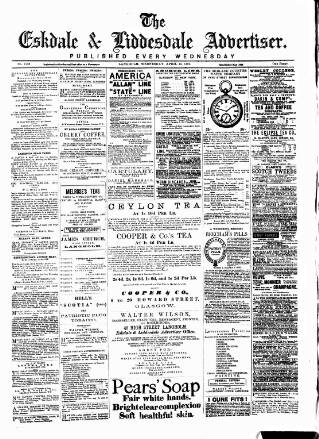 cover page of Eskdale and Liddesdale Advertiser published on April 20, 1892