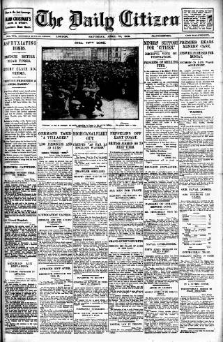cover page of Daily Citizen (Manchester) published on April 24, 1915