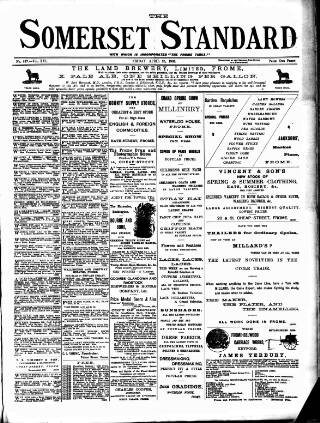 cover page of Somerset Standard published on April 25, 1902