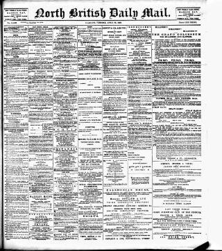 cover page of North British Daily Mail published on April 26, 1892
