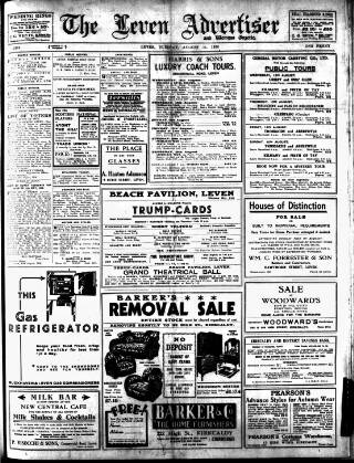 cover page of Leven Advertiser & Wemyss Gazette published on August 11, 1936