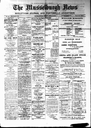 cover page of Musselburgh News published on April 26, 1901