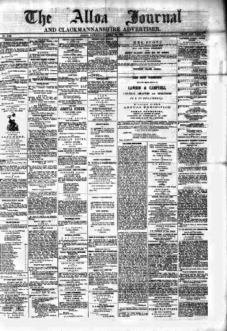 cover page of Alloa Journal published on April 18, 1874