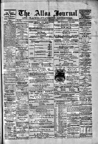 cover page of Alloa Journal published on December 5, 1885