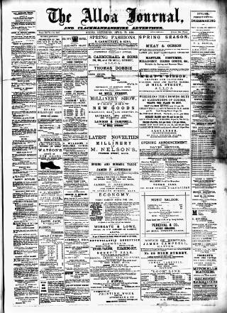 cover page of Alloa Journal published on April 26, 1890