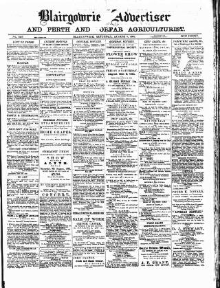 cover page of Blairgowrie Advertiser published on August 8, 1885