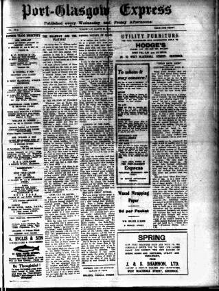 cover page of Port-Glasgow Express published on March 28, 1945