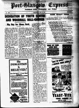 cover page of Port-Glasgow Express published on April 23, 1947