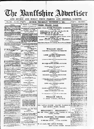 cover page of Banffshire Advertiser published on December 5, 1901