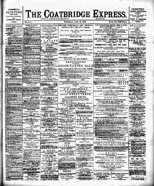cover page of Coatbridge Express published on April 23, 1902