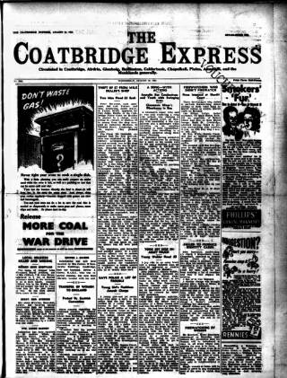cover page of Coatbridge Express published on August 12, 1942