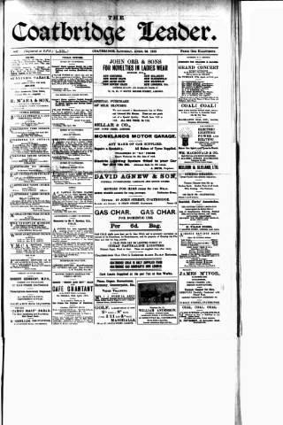 cover page of Coatbridge Leader published on April 24, 1915