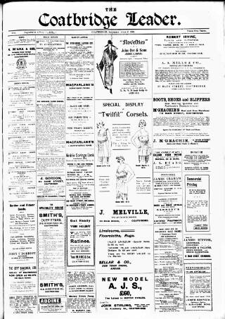 cover page of Coatbridge Leader published on June 2, 1923