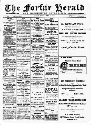 cover page of Forfar Herald published on April 19, 1907