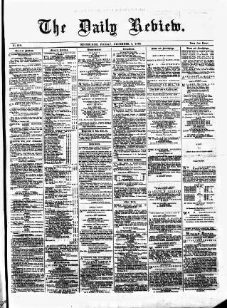 cover page of Daily Review (Edinburgh) published on December 5, 1862