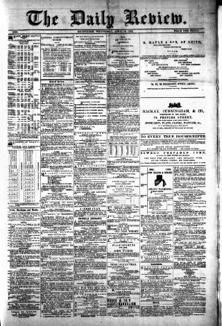 cover page of Daily Review (Edinburgh) published on April 19, 1882