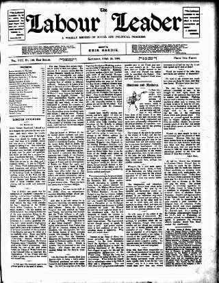 cover page of Labour Leader published on April 25, 1896