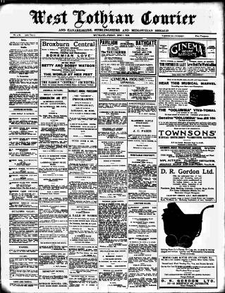 cover page of West Lothian Courier published on June 1, 1928