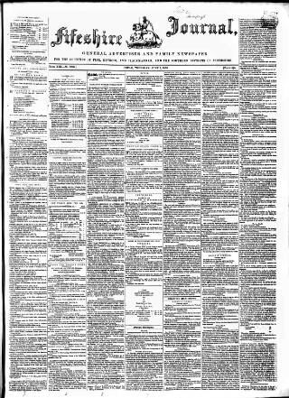 cover page of Fifeshire Journal published on June 2, 1853
