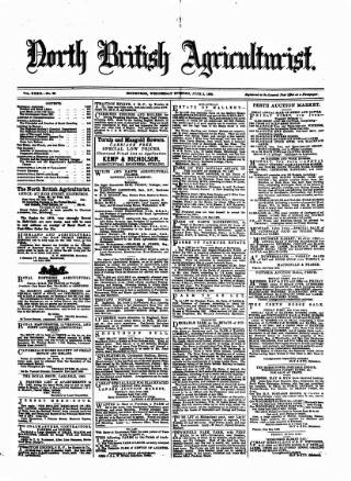 cover page of North British Agriculturist published on June 2, 1880