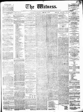 cover page of Witness (Edinburgh) published on February 23, 1848